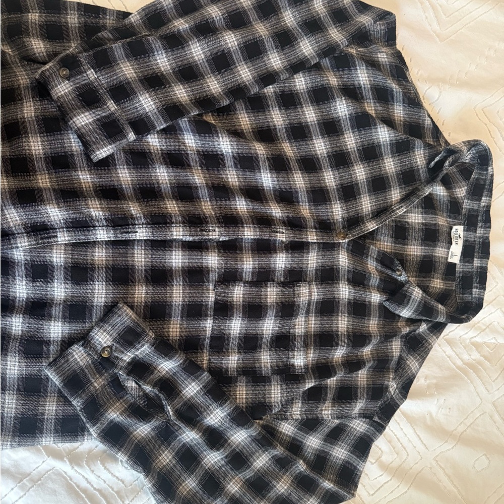 Hollister Monochrome Plaid Shirt